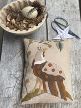 Fraktur Turkey Wool Applique Pillow