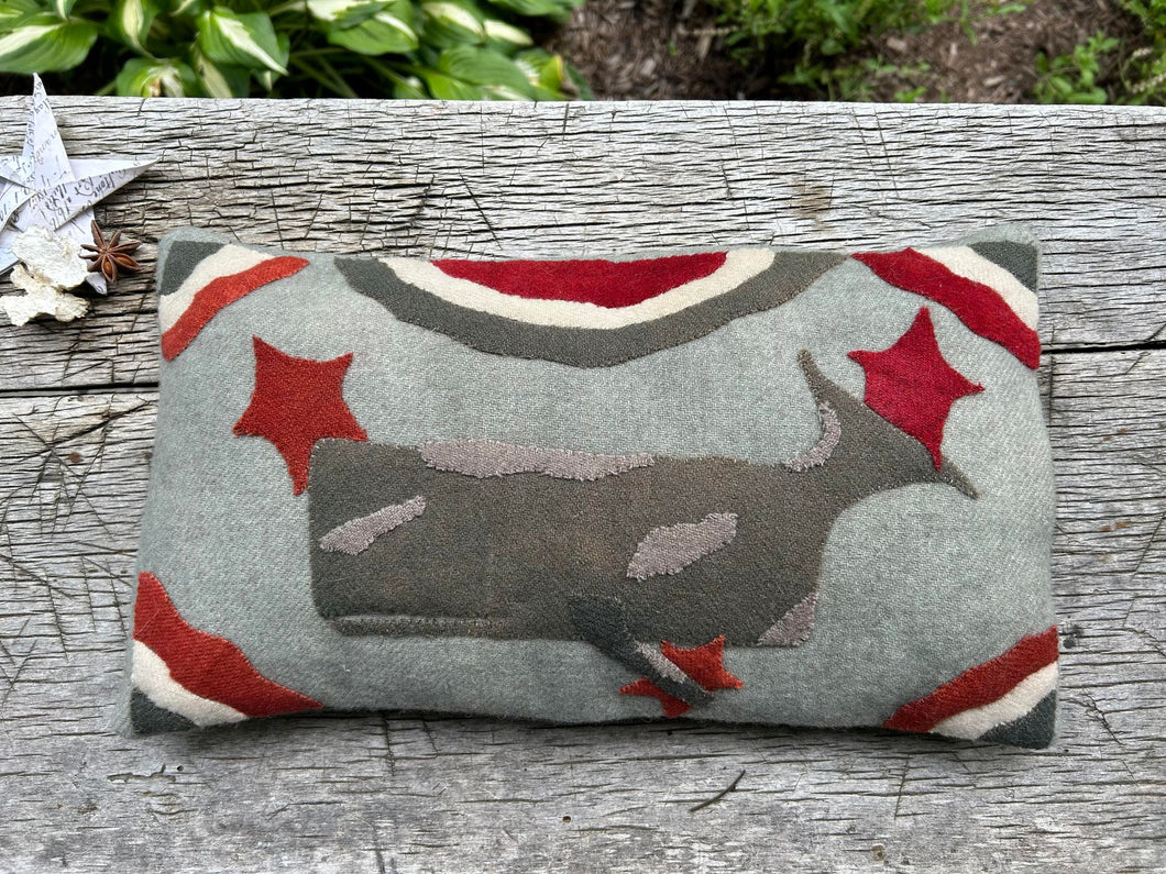 ~Olde Portland Wool Applique' Pillow