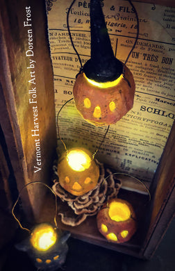 ~Spun Cotton Jack~O~lanterns & CAT~O~Lantern