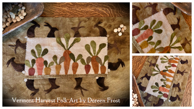 ~Mrs. McGregor’s Garden~ Wool Applique Table Runner