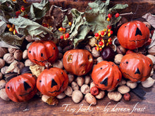 Tiny Jacks ~ Small Hand Sculpted Pumpkins