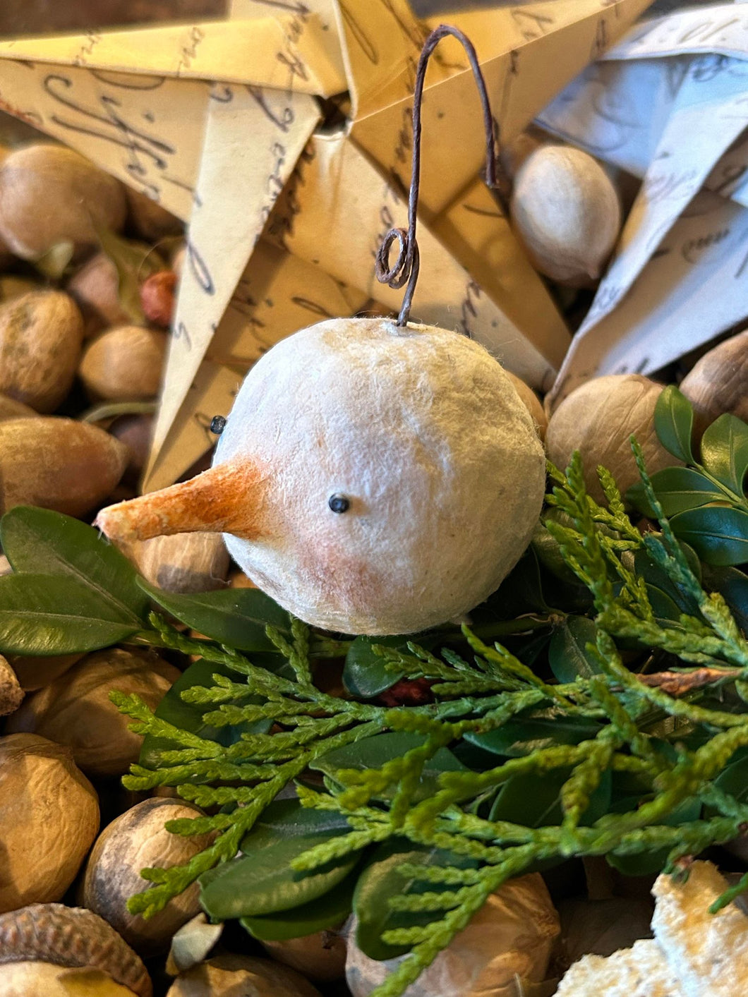 Spun Cotton Snow~Folke Ornaments