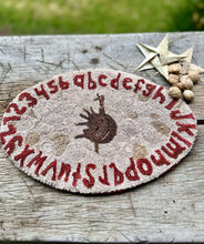Turkey School ~ Punch Needle Embroidery Primitive Table Mat
