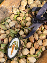 Embroidered Carrot Pendants