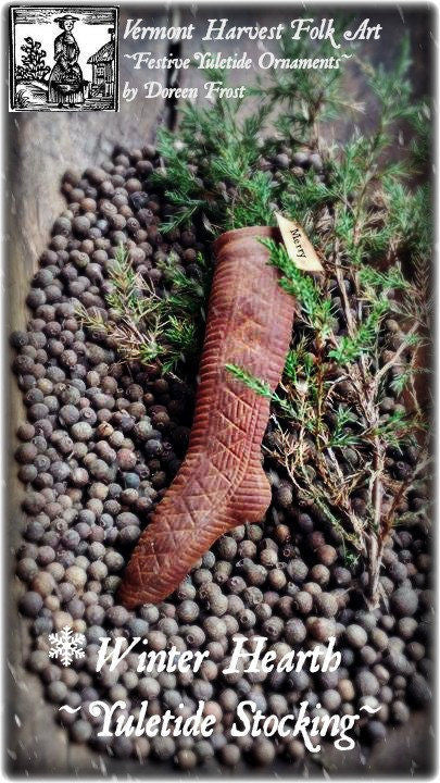 Blackened Beeswax ~ Winter Hearth Yuletide Stockings