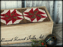 Civil War Sewing Box ~  Primitive Punch Needle Embroidery Pattern