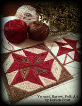 Civil War Sewing Box ~  Primitive Punch Needle Embroidery Pattern