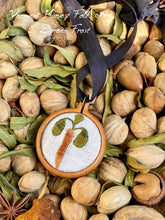 Embroidered Carrot Pendants