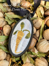 Embroidered Carrot Pendants