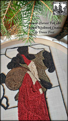 Merry Olde St. Nicholas Primitive Punch Needle Embroidery Pattern
