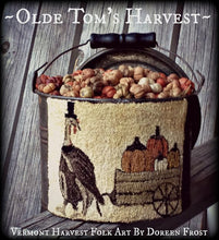 Olde Tom's Harvest~  Primitive Punch Needle Embroidery Pattern