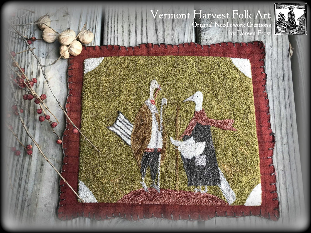 Olde Birds In Autumn Large Table Mat~ Finished Piece