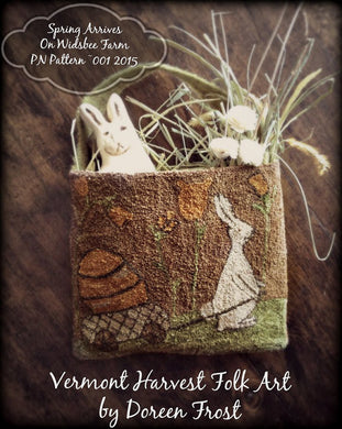 Spring Arrives On Widsbee Farm Punch Needle Embroidery Pattern