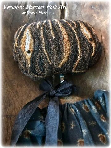 Mrs. Sarah Sturbridge ~ A Punch Needle & Fabric, Folk Art Doll Pattern