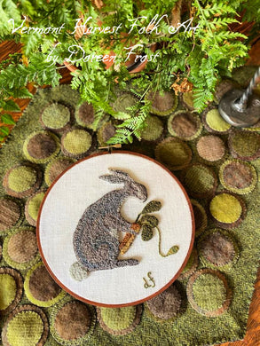 Sir Reginald Hare ~ Framed Punch Needle Embroidery Piece