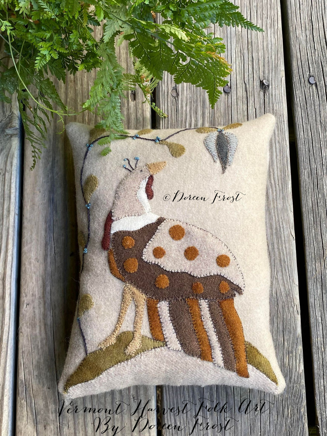 ~Fraktur Turkey Wool Applique Pattern~