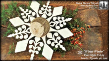 Winter Wonder Primitive Snowflake Christmas Tree Ornament Punch Needle Embroidery Pattern