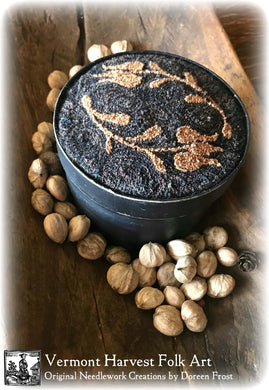 Round Punched Pinkeep ~ Orange & Black