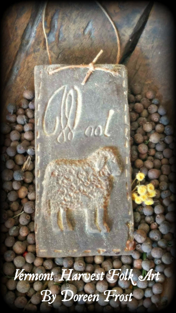 Blackened Beeswax ~Have You Any Wool Cupboard Door Hanger