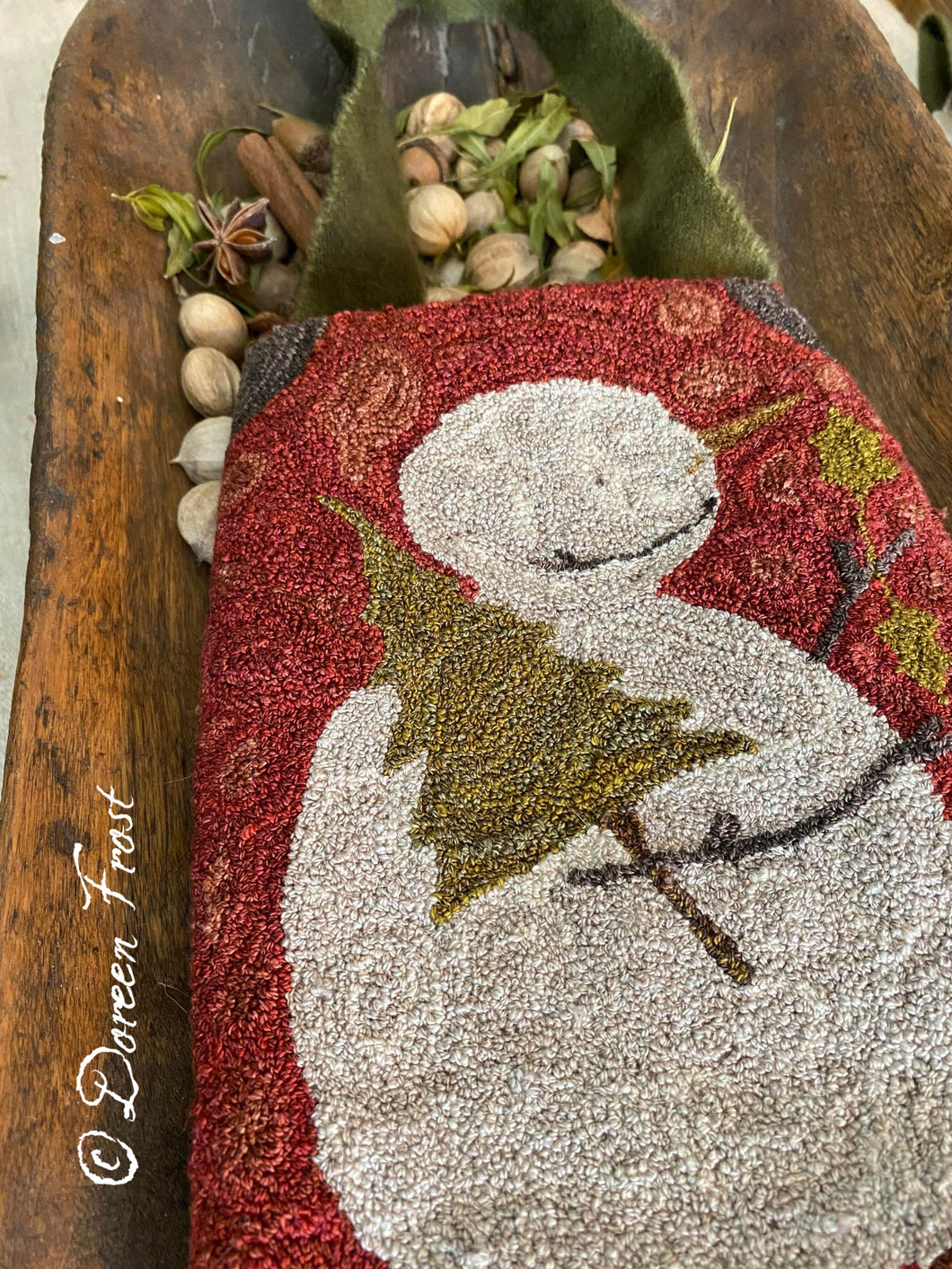 Merrye Winter Festive Punch Needle Embroidery Door Pocket