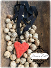 Needle Felted Heart Necklaces