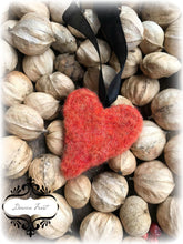 Needle Felted Heart Necklaces