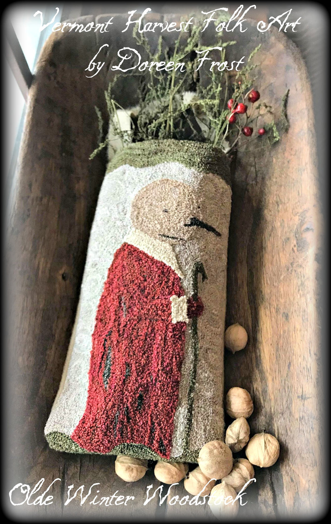 Olde Winter Woodstock Punch Needle Embroidery Pattern