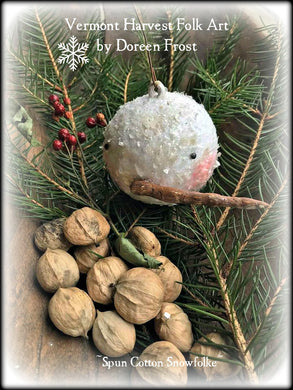 Spun Cotton Snow Folke Yuletide Ornaments