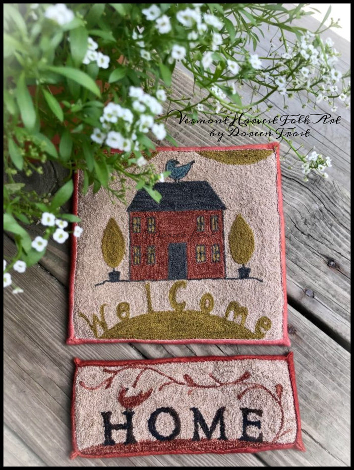 ~Welcome Home ~ Punch Needle Embroidery ~ Finished Pieces~